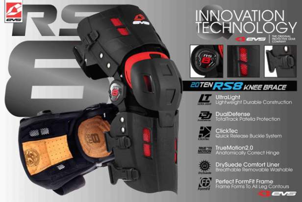 The new EVS RS8 knee brace