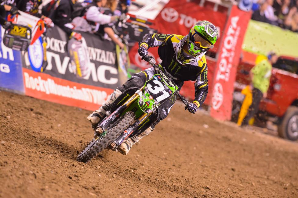 Davalos was in line for the win before crashing.