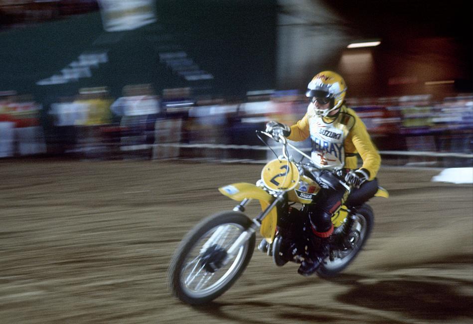 Roger DeCoster finished second in the LA Coliseum race.