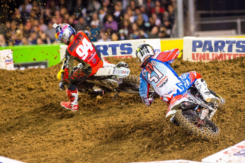 Ken Roczen holds a lead in points over Trey Canard, but Canard is coming into Dallas, his home race, with the momentum.