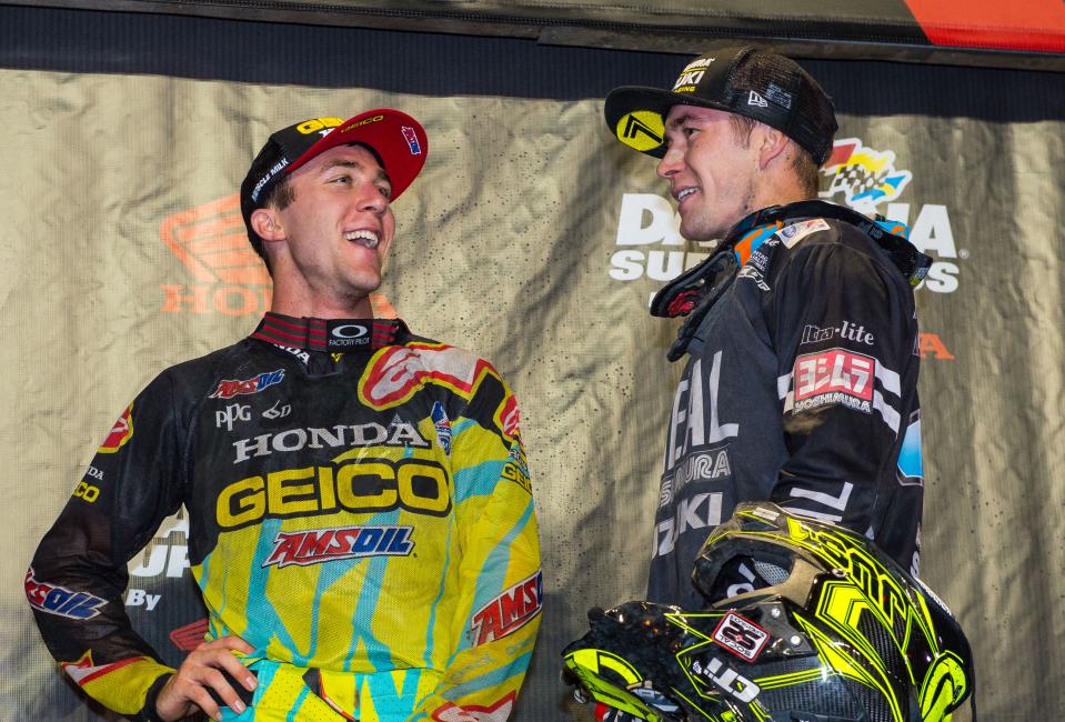 If these two guys keep it up, the podium could look very similar this week. Photo: Simon Cudby