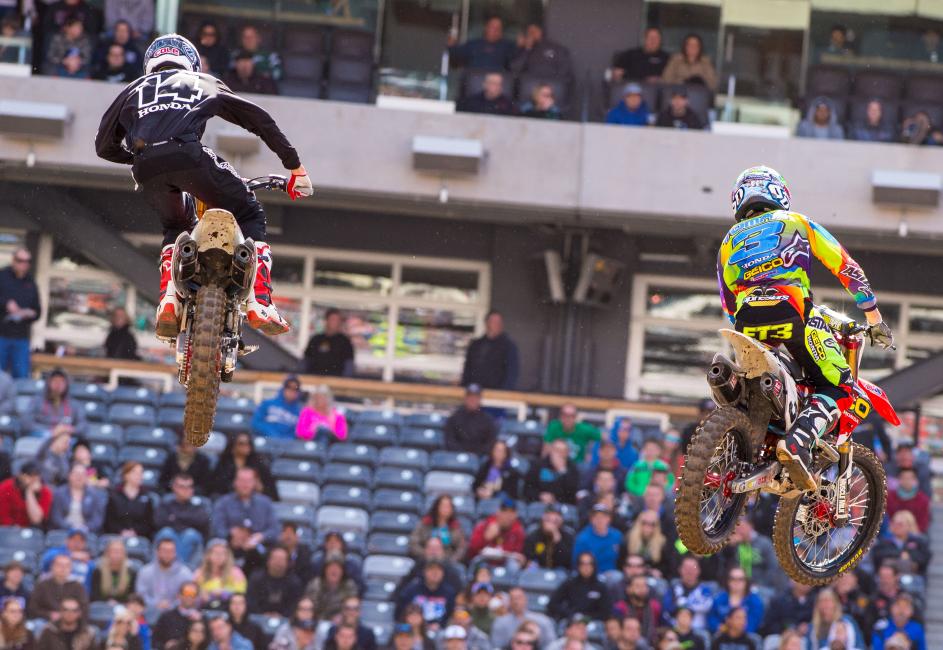 Cole Seely started the race in front, but Eli Tomac charged hard for the win.