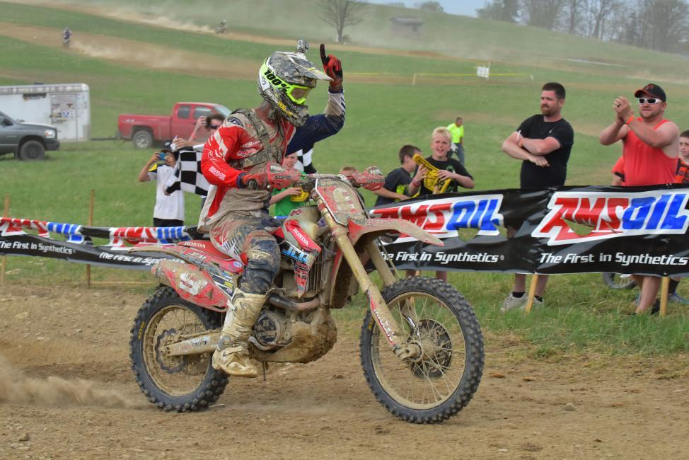 JCR Honda's Chris Bach earned his first career GNCC overall win at the Tomahawk GNCC.