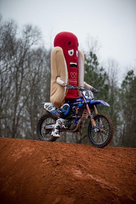Phil-In Nicoletti even had to fill the hot dog costume.