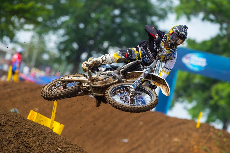 Anderson put on a hard charge in the second moto.