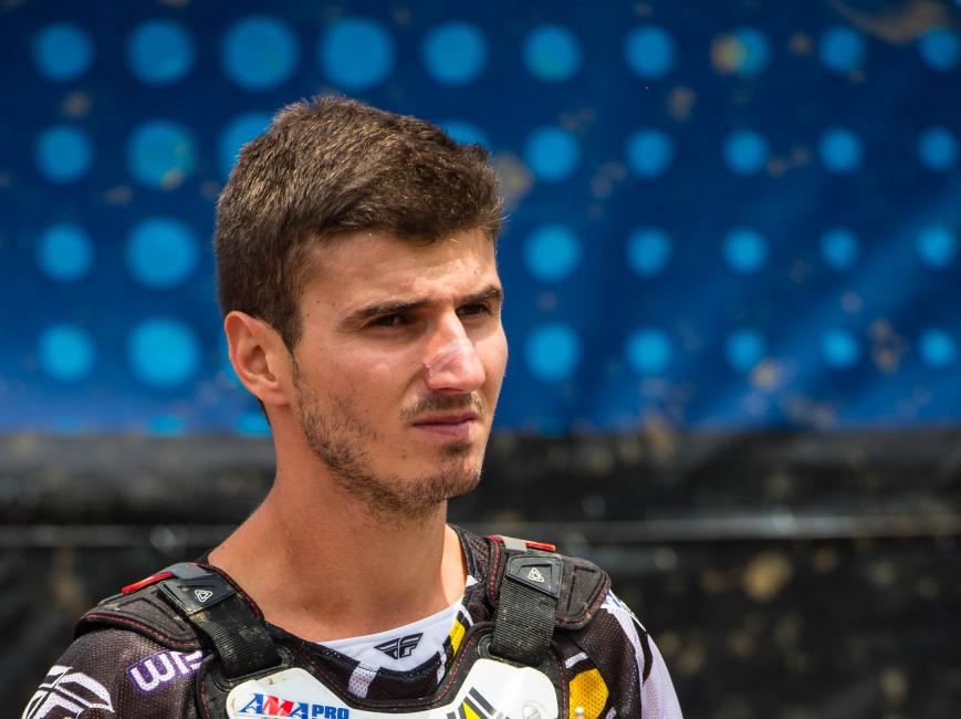 Pourcel's third in the first moto was the best of the season so far.