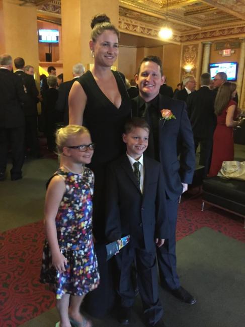 RC and his family at the Motorsports Hall of Fame of America induction.