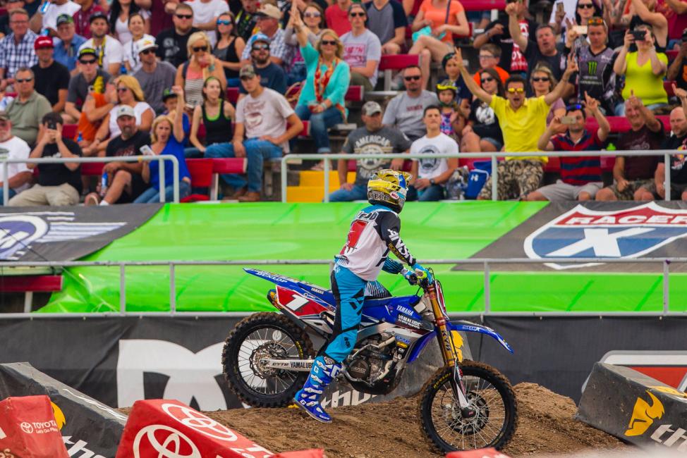 Cooper warns the fans to stay out of his way during practice.