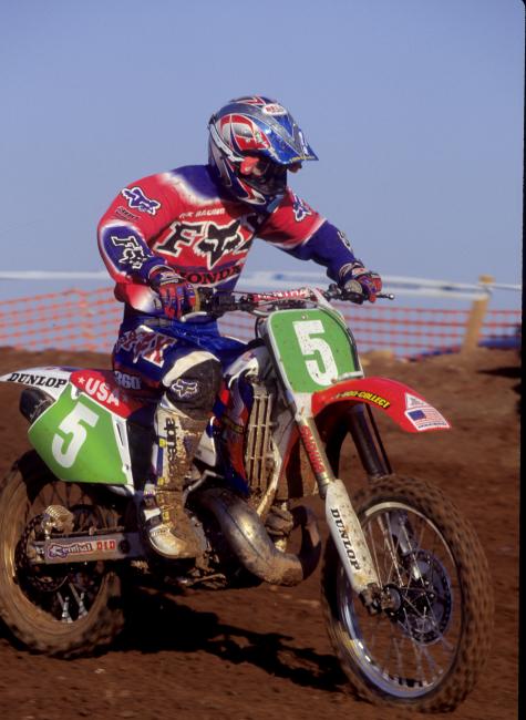 Jeremy McGrath’s second (and final) turn for Team USA saw him yard the field in both motos and go 1-1 overall and in the 250 class.