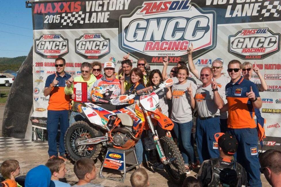 Russell claimed the GNCC title early and will resume racing next week.