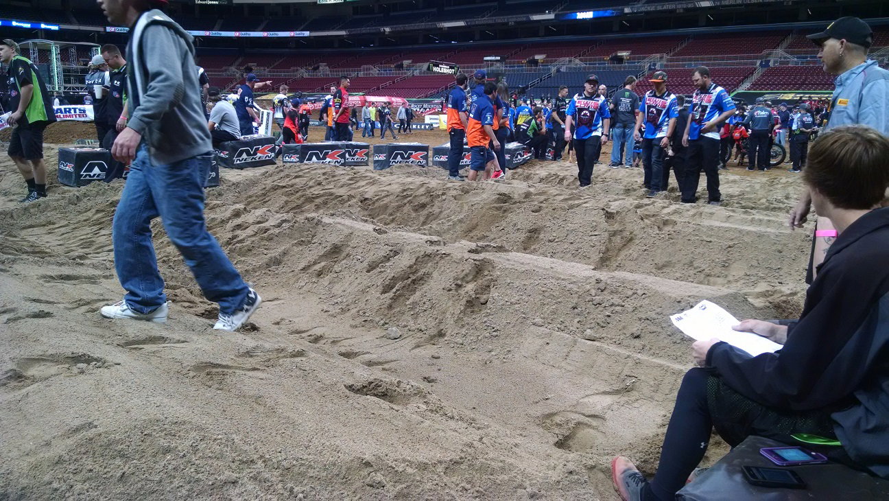 The first part of the sand section.