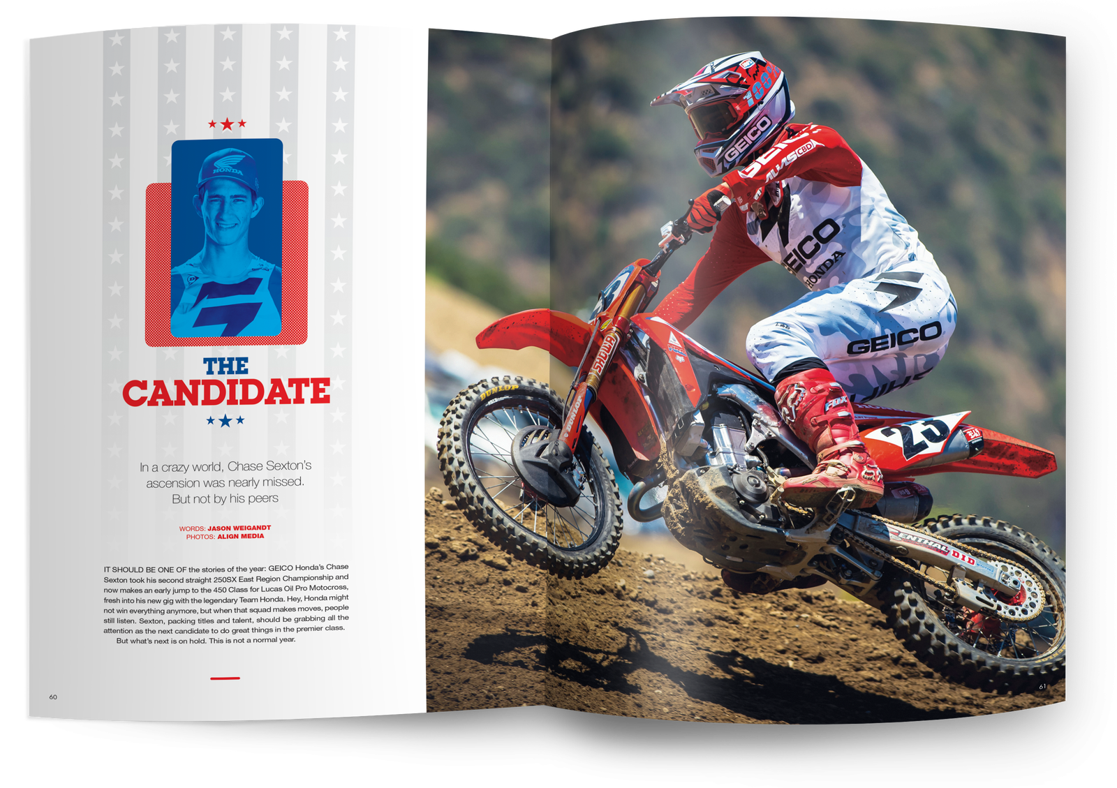 The Candidate in the October 2020 Issue of Racer X Illustrated