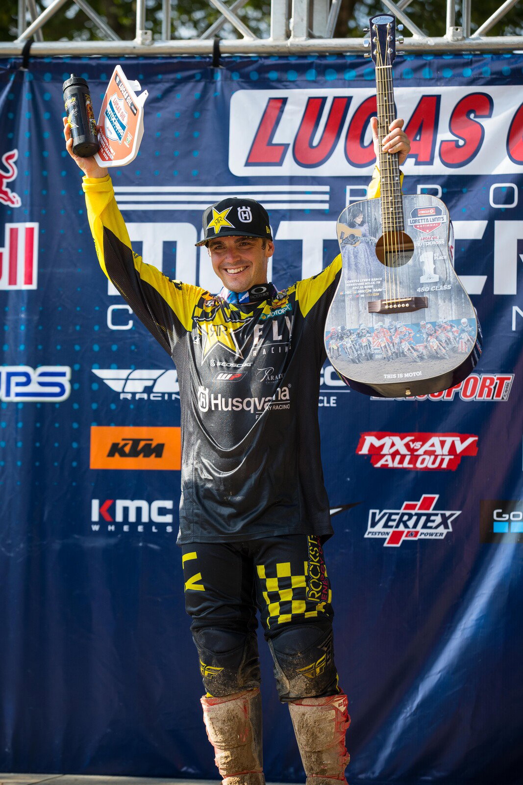Osborne was all smiles after taking his first premier class overall at the Ranch.