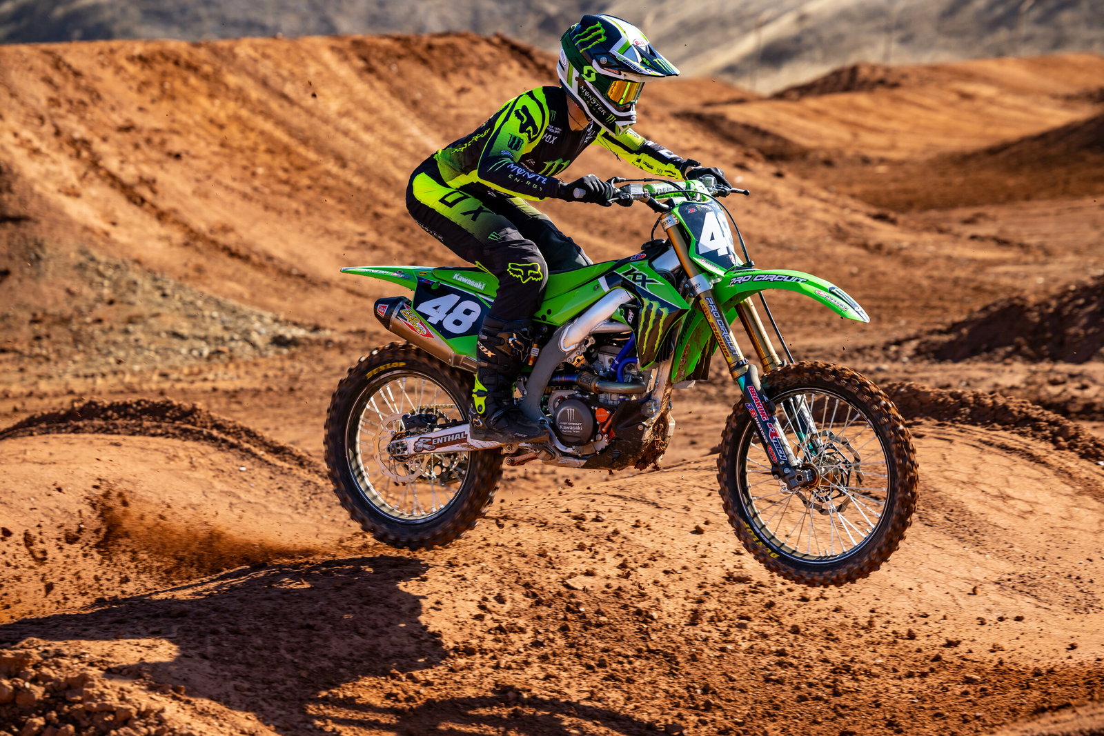 McAdoo at the 2022 Kawasaki team photo shoot in December.