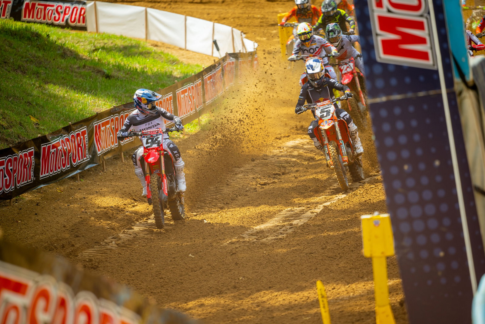 Roczen out front of the first moto.