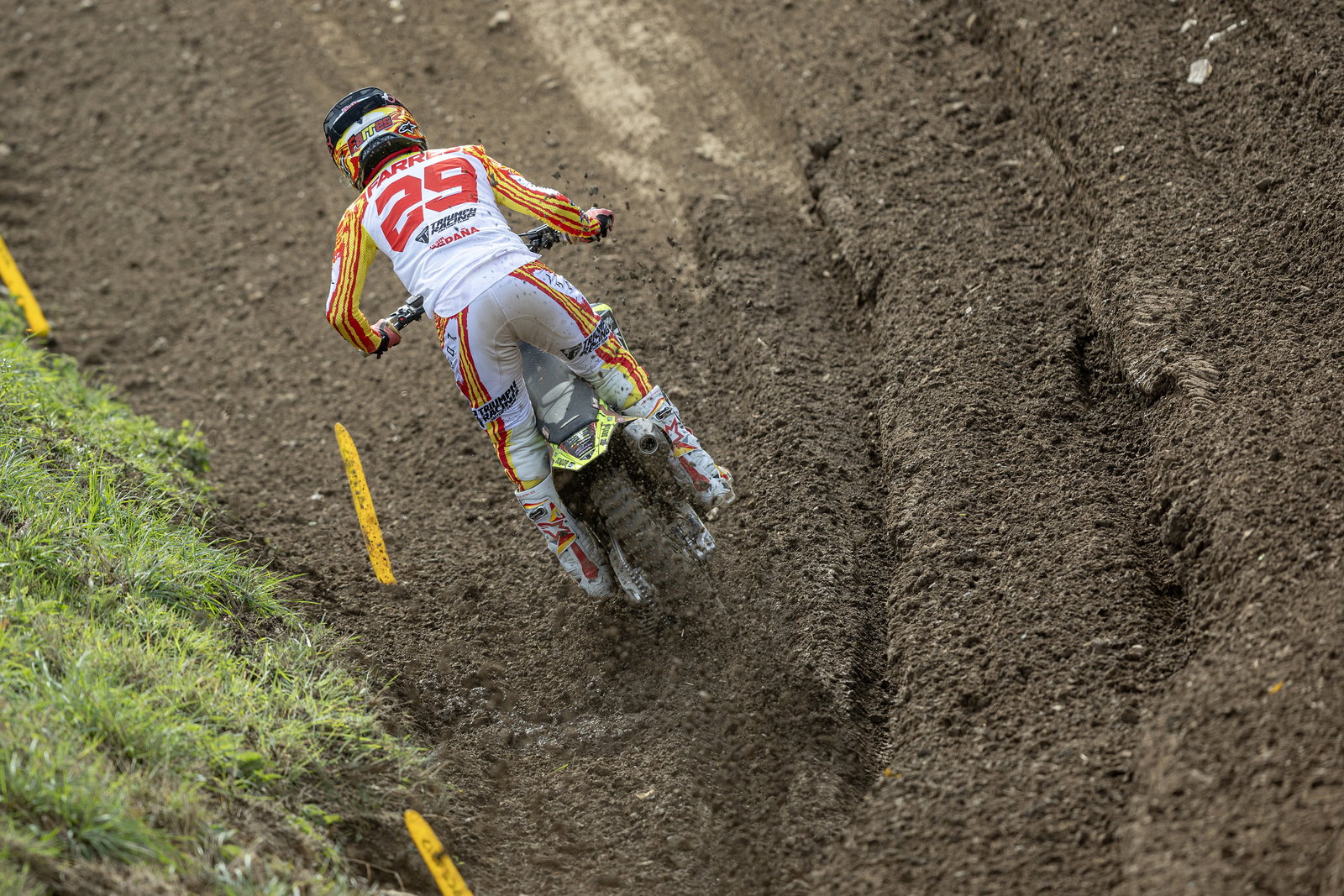 MX2 World Champion Guillem Farres was the top MX2 rider, finishing fourth in race one.