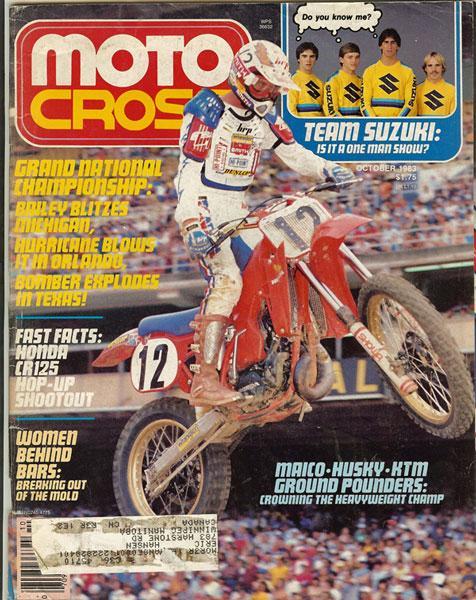 Bob Hannah went red in '83 and was the fastest rider but injuries set him back.