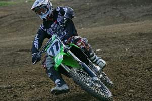 Andy Bowyer was stoked on the 2009 KX450F. 