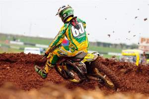 Michael Byrne ran inside the top ten the entire moto and finished eighth
