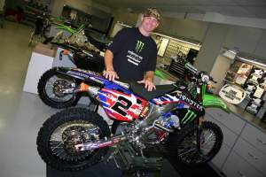 John posing with Ryan Villopoto's 2008 MXoN bike