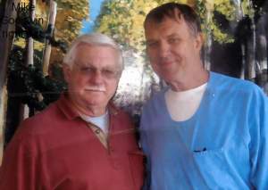 Here’s a photo of imprisoned Mike Goodwin (on the right) with his longtime advocate John Bradley
