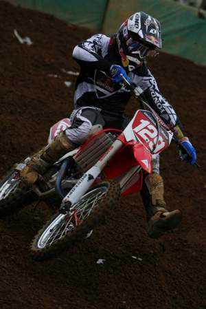 Andrew Short wore #129 on his way to winning last weekend in Japan on the new Honda CRF450