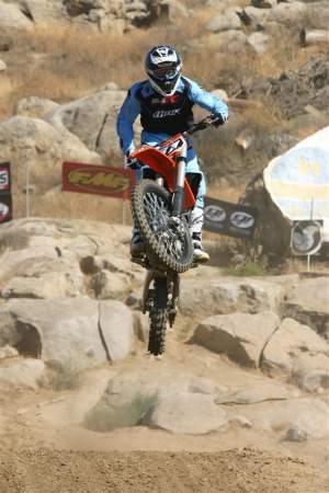Victor launches the KTM off a Perris kicker