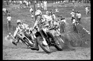 That’s David Bailey from the ‘83 USGP at Unadilla, where he battled Brian Myerscough (42) and Danny LaPorte in an all-time classic race.