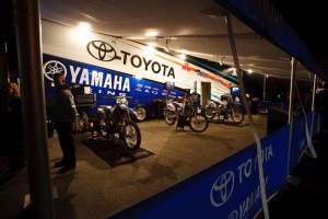The JGRMX/Toyota/Yamaha/No Fear bikes