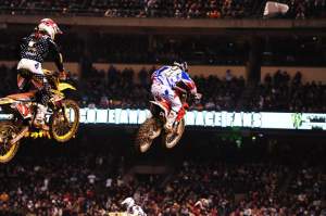 Chad Reed charges through the pack...