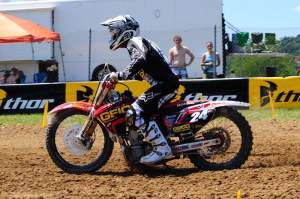 Racer X fast guy Billy Ursic tests the Showa suspension on his way to four moto wins