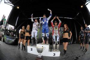 The champion Colton Facciotti on the top step after winning the race but the greatest victory for him would be the next pic...