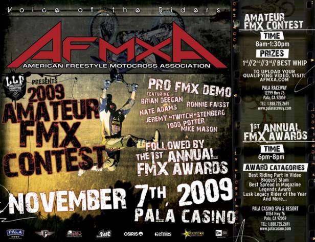 AFMXA Amateur FMX Contest Flyer
