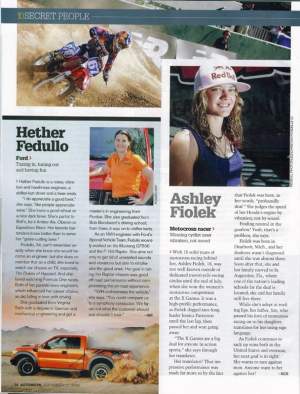Here’s a clip of Ashley in Autoweek, courtesy of Ben Johnson