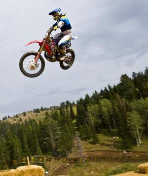 David Pingree airs out one of Powder Mountain's leaps.