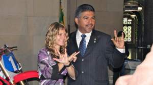 Ashley with L.A. City Council Member Tony Cardenas.