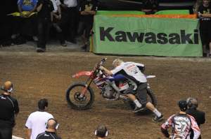 Matt Jory won the second night mechanic challenge. I wonder if his supermoto experience helped him out?