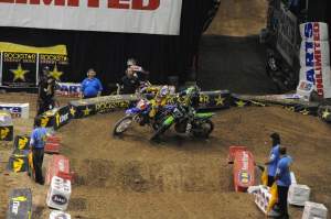 Villopoto and Stewart banged bars a little bit, but Stewart had the race handled.