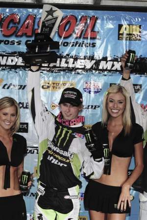 Jake Weimer celebrating his Colorado National win - the first of his career.