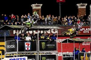 In Supercross, Weimer and Ryan Dungey were this close for much of the season.