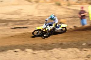 Sean Thomas of Goongraphx sent over a couple shots of Langston out at Perris on a Suzuki RM-Z