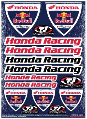 Throttle Jockey Honda Red Bull Racing Stickers