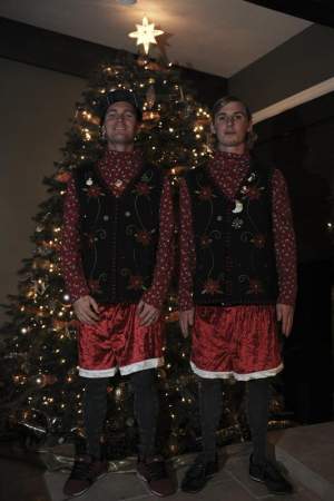 Ryan Morais and Jake Weimer, in the holiday spirit.