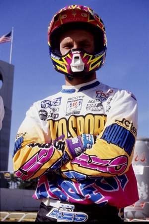 Damon Bradshaw before the 1992 Los Angeles SX finale, where he lost the title to Jeff Stanton. But this isn't the race he most regrets. That was a few weeks earlier.