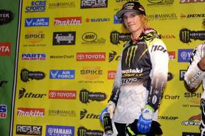 Jake Weimer after winning the Phoenix Supercross for the second time in his career.