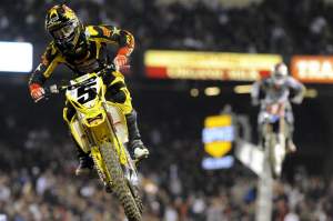 Ryan Dungey (5) and James Stewart (1) duked it out at Anaheim I.