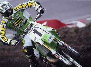 Jeff Emig at the 1998 Daytona Supercross, one year after he won in ’97 on his way to earning that #1 plate.