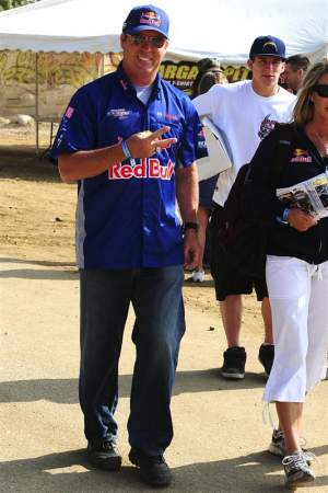 RJ last year at Glen Helen in his driving suit.