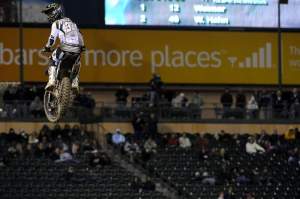 Paulin checks his six to see if anyone else is close late in the Anaheim II Lites main.