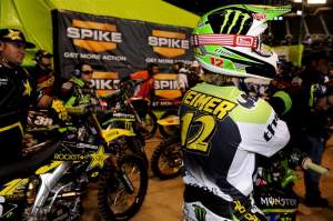Jake Weimer is obviously sore from a Press Day crash.
